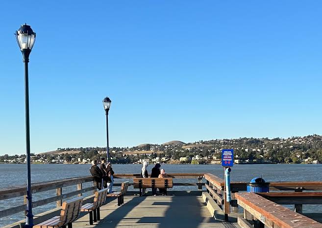 Scenic view of the Benicia waterfront and First Street public pier